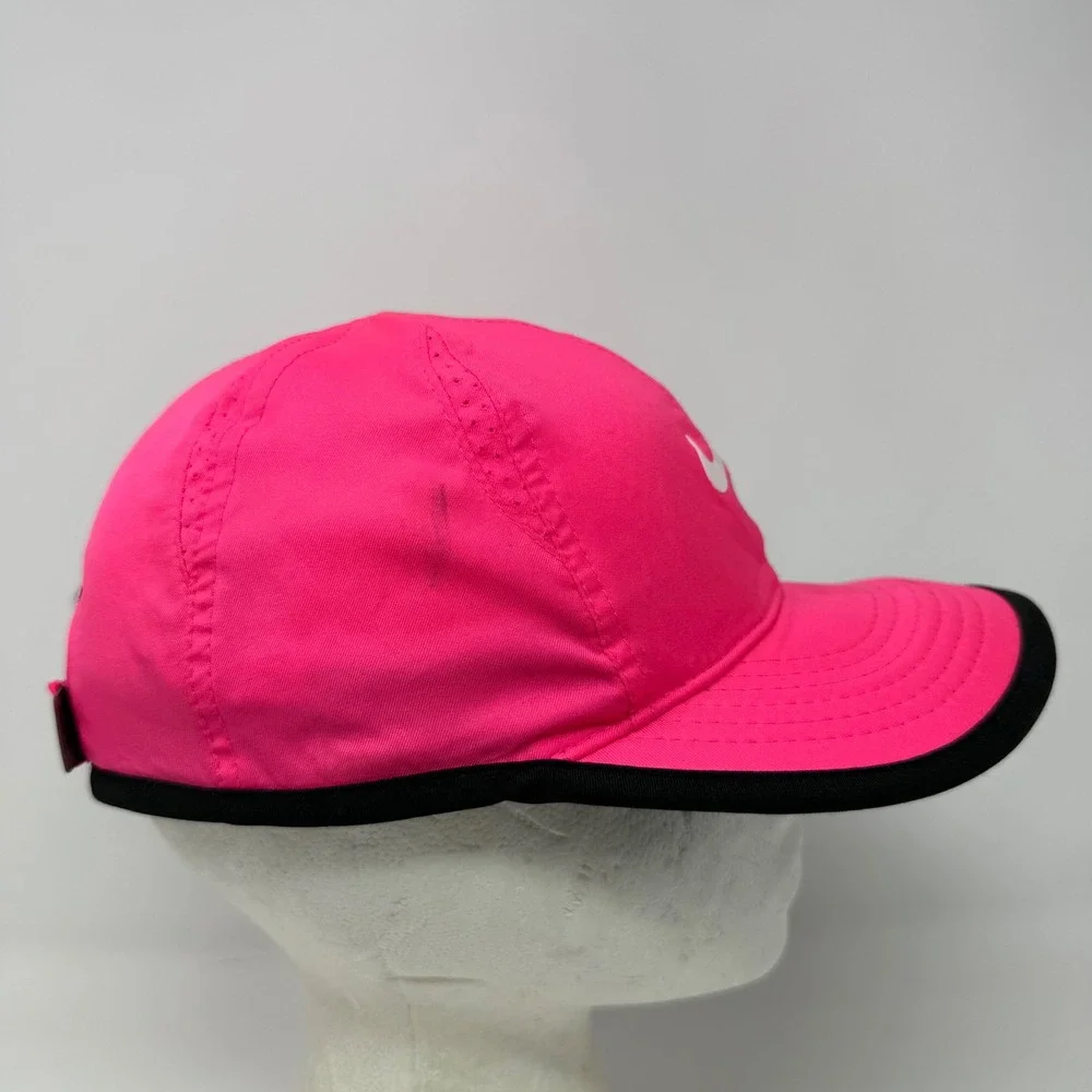 Nike Featherlight Dri-FIT Running Hat Pink Black Youth 4/6X Adjustable Cap